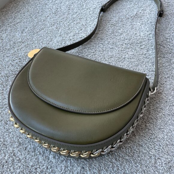 Stella McCartney Eco Alter Nappa Medium Frayme Khaki Bag - Picture 10 of 15